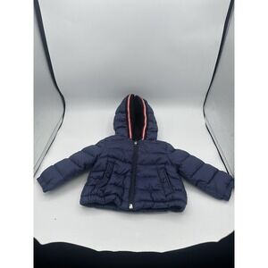 moncler baby boy Navy Saito Hooded Down Jacket 6-9 Months